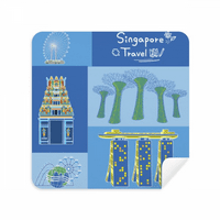 Singapur Travel Landmark Naočale Sredstvo za čišćenje tkanine Suede tkaninski paket
