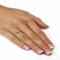 Palmbeach nakit Princess-Cut Simulirani rodni kamen 3-komadni privjesak ogrlica, naušnice i prsten u