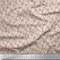 Soimoi pamučna voija tkanina od listova i magnolia noćna habanje tkanine za ispis sa širokim dvorištem