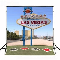 Hellodecor poliester tkanina 5x7ft Las Vegas Fazar za fotografije za fotograke Indikator Fotografije