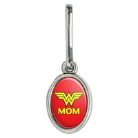 Wonder Woman Wonder Wonder MOM logotip antikljeni ovalni šarm Odjeća torbica kofer ruksak patent zatvarač