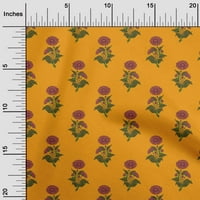 Onuone pamučna svila senkta žuta tkanina cvjetni blok šivaći materijal tiskana tkanina od dvorišta široka