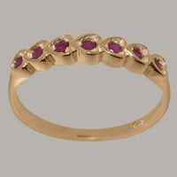 Britanci napravio 14k ružino zlato prirodno rubin ženski vječni prsten - veličine opcija - veličina