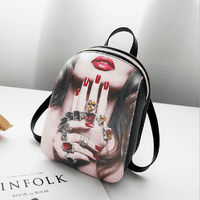 Binpure ženski ruksak PU kožne torbe za torbu školska torba rucksak cvjetna kola