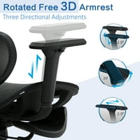 Coolhut uredska stolica, ergonomska stolica, udobna prozračna mrežasta stolica za glavu s glavnom šutrom