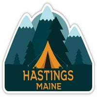 Hastings Maine suvenir Vinil naljepnica za naljepnicu Kamp TENT dizajn