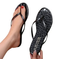 Knqrhpse papuče za žene modni proljetni i ljetni uzorak jednostavne flip-flopse ravne tužne morske papuče