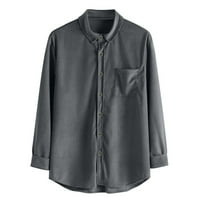 Muška labava jakna od janjeće jakne, corduroy plišani zadebljani dizajn, velika veličina kaput od punog