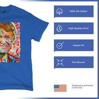 TEE Hunt Dean Russo šareno Trump Majica Američki predsjednik Muški čaj, plava, mala