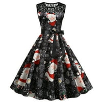 Swing haljine za žene 1950-ih Vintage Rockabilly Prom haljina bez rukava koktel zabava Sling suknja
