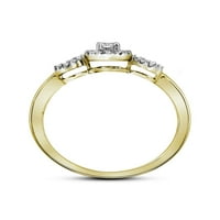 10k žuti zlatni dijamantski pasijan za bridalni vjenčani prsten set CTTW