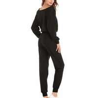 Symoid Dukseri za žene Casual Plus Veličina pulover Crne ženske dukseve hlače i duksevi setovi veličine
