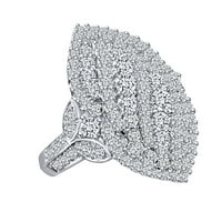 2. CTTW okrugli rez prirodni dijamantski dijamantski brža oblika zaručnika za venčani prsten u 14K čvrsto