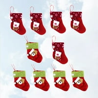 Božićne čarape bombonske torbe torbice božićne uzorke darove torba za vješanje ukrasa za božićno stablo