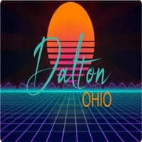 Dalton Ohio Vinil Decal Stiker Retro Neon Dizajn