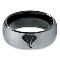Volfram Slon životinjski poligon stil stručnog band prstena Muškarci Žene Udobne cipele Crna kupola