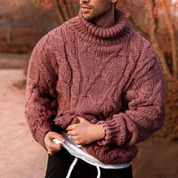 Fartey mens kabl pleteni škakljivi džemperi Baggy Fit twisted pletena turtleneck pulover džemper casual