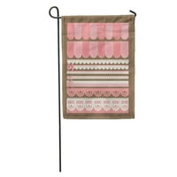 Ružičasta vrpca lijepa datoteka čipka Girly slatka beba kawaii vrtna zastava ukrasna zastava kuće baner