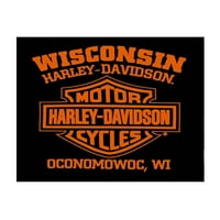 Harley-Davidson Muškarci bez šale sve pamučne kratkih rukava, čvrst crna, Harley Davidson