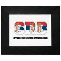 Srbija sinhronizovano kupanje - Olimpijske igre - Rio - Oznaka uokvirenih print plakata ili opcije nosača