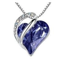 Ogrlica od srca za ljubav sa kamenim kristalnim nakitama za žene