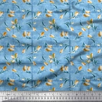 Provera tkanine Soimoi pamučne patke, lišće i cvjetna umjetnička tkanina za ispis u dvorištu široko