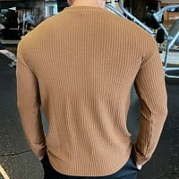 Muške sportske košulje Čvrste boje O-izrez dugih rukava Jesen zimska pulover u Twsted odjeću domaća