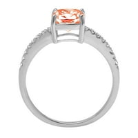 2. CT sjajan jastuk Cleani simulirani dijamant 18k bijeli zlatni pasijans sa accentima prsten sz 9