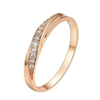 Lowrofile prstenovi za žene Djevojke Srebrne ruže zlato Obećajte osjetljive dizajnerski dijamantni svijetli