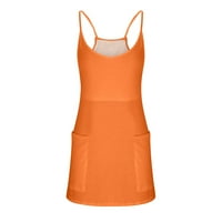 SKSLOEG Womens Prevelizirani odjevni setovi Ljetna grafika narančastog dukseva bez rukava s rukavima