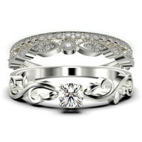 Art Nouvea Twisted 1. Carat Round Cut Diamond Moissite Angažman prsten, antikni dizajn Vjenčani prsten