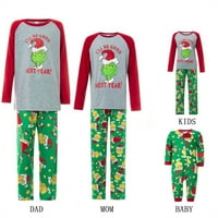 Grinch Crvena zelena porodica roditelj-dijete opremljene pamučne meke dvodijelne pidžame odijelo