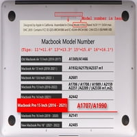 Kaishek Hard Shell Case Compatibible Objavljen najnoviji MacBook Pro 15 s mrežnom ekranom Touch ID +