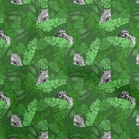 Onuone pamučna svila zelena tkanina tropska haljina materijal tkanina za ispis tkanina sa dvorištem