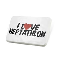 Porcelein PIN I Love HeptAthlon Revel značka - Neonblond