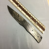 Dug ručni kovani Damask čelik Blankin nož za kožu s rupama za PIN i umetnuta rupa rezni džepni nož