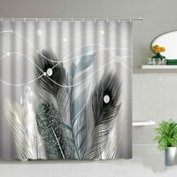 Dizajn kreativnosti Paunovi perja za zavjese za tuširanje set kupaonica Vodootporna zastori za kupanje