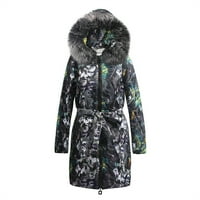 Ženske zimske kapute - Ispiši casual topli turtleneck dugih rukava puni zip anorak, za jesen zimsku