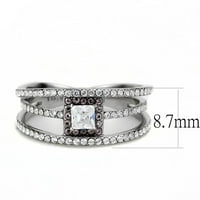 Da - visoki polirani prsten od nehrđajućeg čelika sa CR-om AAA CR-a