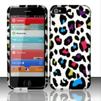 Za iPhone - gumirani poklopac dizajna - šareni leopard
