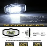 LED licencna ploča svjetlost za Honda Civic Accord Odyssey Acura RL TS MDX