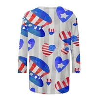 Žene Suncokret američke zastave Majice 4. jula Ležerne ljetne majice Dan neovisnosti Patriotske majice