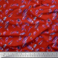 Soimoi pamučna poplin tkanina četkica sažetak apstraktni ispis tkanina sa širokim dvorištem