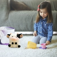 Plišana igračka krava punjena životinjska jastuka s kreativnim crtanim lutkama pp pamuk bijeli