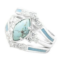 Prstenovi modni prsten za modni prsten prirodni tirkizni dijamantni prstenovi majčinski dan za rođendan