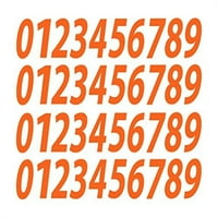 Brojevi narančasti vinilni naljepnici naljepnice Izuzeti set odabira veličine