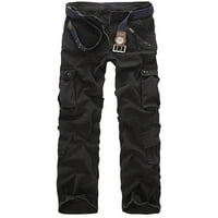 Aueoe muns Cargo hlače Teretne hlače Muški modni povremeni pamučni multi-džep na otvorenom Radni pantalone