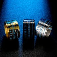 Modni blistavi prsten arapski broj rotirajuća prstena lično titanijum čelični prsten za prstenje kreativni