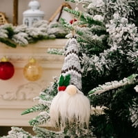Yyeselk božićne svjetlosne pletene lutke ukrasi slatki beskrajnim starom muškarcem plišane lutke ukrasi