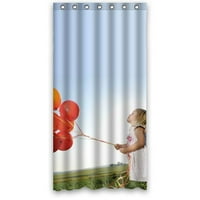Hellodecor djevojčica koja drži svoju balon za zavjesu od balone poliesterska tkanina kupaonica ukrasna